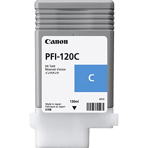 Canon PFI120 Pigment Ink Tank Bundle (Matte Black, Cyan, Magenta, Yellow, Black) in Retail Packaging