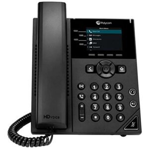 polycom vvx 250 desktop business ip phone with power supply (renewed)