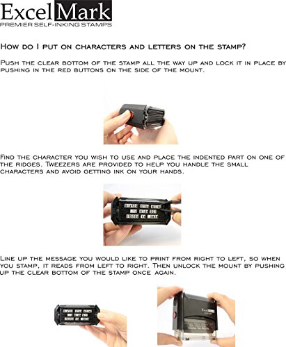 ExcelMark Self-Inking Do It Yourself Stamp Kit - A2359-DIY - Black Ink