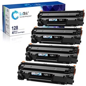 lxtek compatible toner cartridge replacement for canon 128 crg128 imageclass d530 d550 mf4570dw mf4770n faxphone l190 l100 printer tray,4-pack(black)