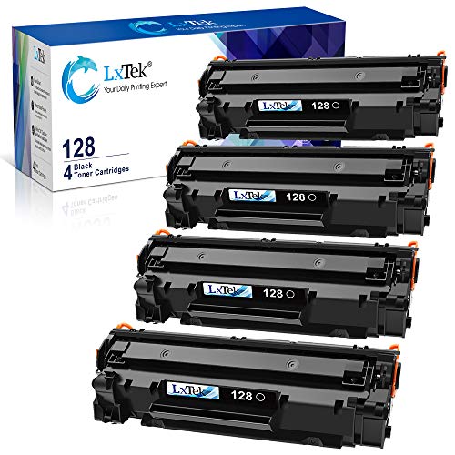 LxTek Compatible Toner Cartridge Replacement for Canon 128 CRG128 ImageCLASS D530 D550 MF4570dw MF4770n FaxPhone L190 L100 Printer Tray,4-Pack(Black)