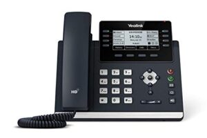 yealink t43u ip phone, 12 voip accounts. 3.7-inch graphical display. dual usb 2.0, dual-port gigabit ethernet, 802.3af poe, power adapter not included (sip-t43u)