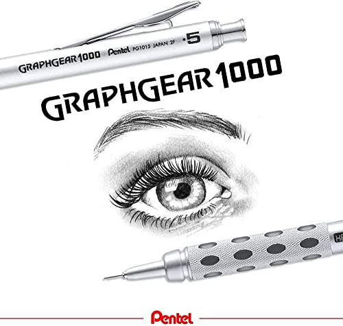 Pentel GraphGear 1000 Automatic Drafting Pencil - Metal Mechanical Pencils 0.5 and 0.7mm with Refill Leads