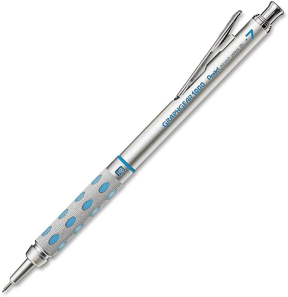 Pentel GraphGear 1000 Automatic Drafting Pencil - Metal Mechanical Pencils 0.5 and 0.7mm with Refill Leads