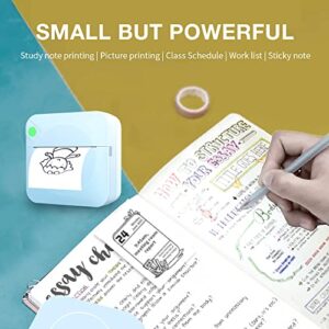 Mini Pocket Printer, Wireless Bluetooth Thermal Inkless Printer for Label Receipt Photo Notes Study Compatible with iOS & Android (GKI-022)