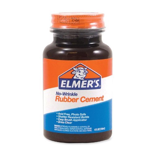 Rubber Cement, Repositionable, 4 oz