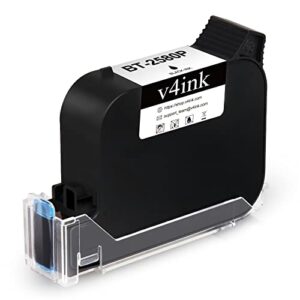 v4ink bt-2580p bentsai original solvent fast dry ink cartridge replacement for bentsai handheld inkjet printer bt-hh6105b2, bt-hh6105b3, b10