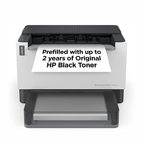 HP Laserjet Tank 2504dw Wireless Black & White Printer Prefilled with Up to 2 Years of Original Toner (2R7F4A)