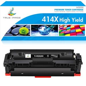 true image compatible toner cartridge replacement for hp 414x w2020x 414a w2020a laserjet mfp m479fdw m479dn laser jet pro m454dw m454dn m454 m479dw printer ink no chip (black, 1-pack)