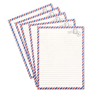 48 Pack Letter Writing Stationary Paper and Envelopes Set, Vintage Travel Design (6.9 x 9.25 In)