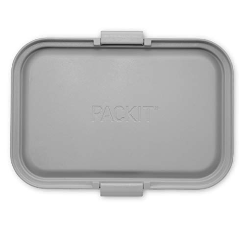 PackIt Mod Lunch Bento Food Storage Container, Steel Gray