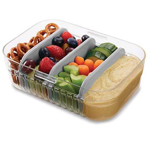 PackIt Mod Lunch Bento Food Storage Container, Steel Gray