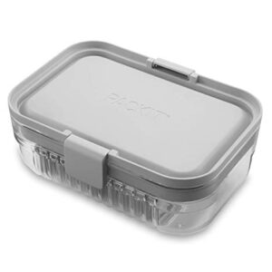 PackIt Mod Lunch Bento Food Storage Container, Steel Gray