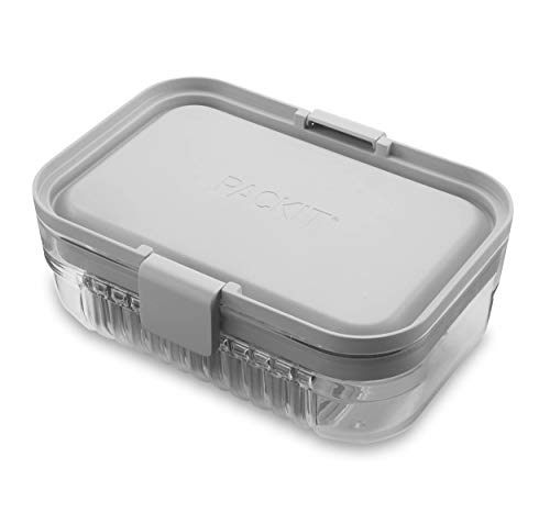 PackIt Mod Lunch Bento Food Storage Container, Steel Gray
