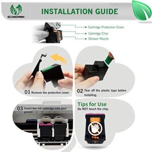 Economink Remanufactured Ink Cartridges Replacement for HP 61 Black Color Combo for Envy 5530 4500 4502 5535 OfficeJet 4630 4635 4632 DeskJet 2540 1010 3050a 2542 2549 3510 2541 2548 1055 1512 Printer