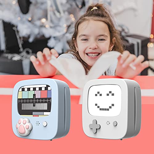 BISOFICE Mini Pocket Photo Printer Portable Thermal Printing Machine 203DPI Wireless BT Connection for Picture Lable DIY Handcraft Instant Printer Sticker Study Work Office Compatible with Android iOS