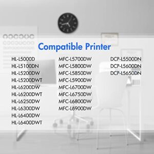 TN850 TN-850 Toner Cartridge 2-Pack: Compatible Toner Cartridge Replacement for Brother TN 850 TN820 High Yield Black for HL-L6200DW MFC L5850DW L5900DW MFC-L5900DW HL-L5100DN MFC-L5850DW Printer