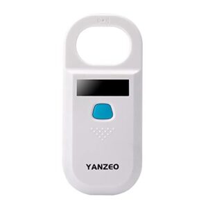 yanzeo pet microchip reader, rfid emid animal handheld reader,134.2 pet id scanner rechargeable animal chip registration, pet tag fdx-b(iso 11784/11785) (ar180)