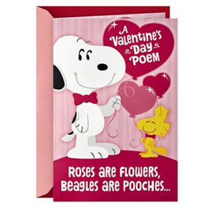 hallmark peanuts musical valentines day card for kids (snoopy hug)
