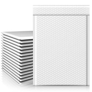 fuxury white bubble mailers 10.5×16 inch 25 pack, self seal padded envelopes waterproof shipping bags, padded mailers, bubble bags for mailing, packaging, small business, #5