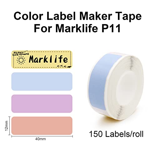 Marklife P11 Label Maker Machine with 4 Rolls Tape,Mini Thermal Wireless Inkless Sticker Printer Machine for Home Kitchen Office Organization