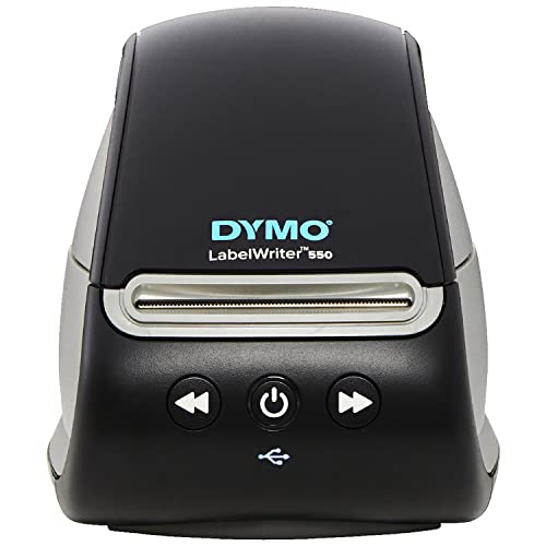 DYMO LabelWriter 550 Direct Thermal Barcode Label Printer, USB Connectivity - 62 Labels Per Minute, Auto Label Recognition, Monochrome Label Maker, Printer_Cable