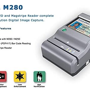 E-Seek M280 ID Reader - USB Flatbed Scanner & 2D Barcode Reader for Desktop