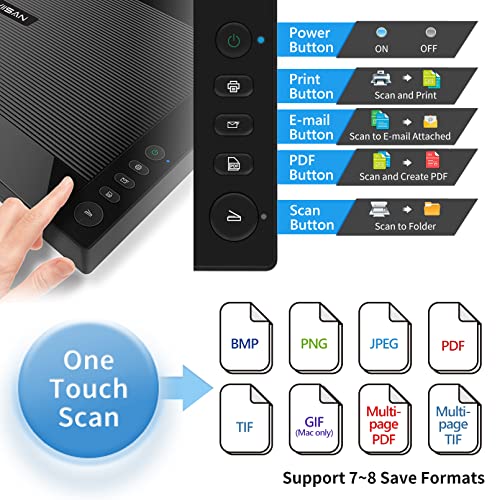 VIISAN 3240 A3 Large Format Flatbed Scanner, 2400 DPI, Scan 12"x 17" in 4 sec, Frameless, Auto-Scan, Document & Photo & Book Scanner, Design for Library, School and Soho. Supports Windows 11 & Mac