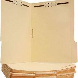 Amazon Basics Manila File Folders with Fasteners - Letter Size, 50-Pack