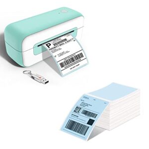 label printer with thermal shipping blue label – 4″ x 6″, 500 sheets