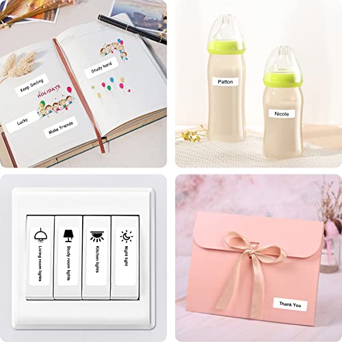 Marklife P11 Label Maker Machine with 4 Rolls Tape,Mini Thermal Wireless Inkless Sticker Printer Machine for Home Kitchen Office Organization