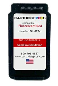 made in the usa – red ink cartridge sl-870-1 replacement for new sendpro mailstation (csd1) postage machines.