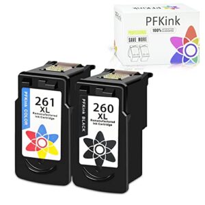 260xl 261xl ink cartridges replacement for canon 260 261 ink pg-260 xl cl-261 xl ink catridges for canon ts6420 ts5320 tr7020 printer ( 1 black, 1 tri-color, 2-pack )