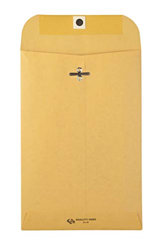 Quality Park 6" x 9" Clasp Envelopes, Brown Kraft, Gummed Flap, 100/Box (QUA37755)