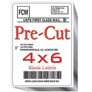 jetzap pre-cut 4×6 shipping labels for inkjet and laser printers – just load & print – usps ups fedex multi-purpose adhesive sticker matte opaque smudge-free jam-free home printer compatible 120 pack