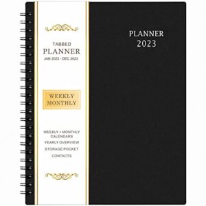 2023 planner – 2023 planner with weekly and monthly spreads, jan 2023 – dec 2023, 6.25″ × 8.3″, strong twin-wire binding, round corner, improving your time management skill