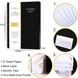 2023 Planner - 2023 Planner with Weekly and Monthly Spreads, Jan 2023 - Dec 2023, 6.25" × 8.3", Strong Twin-Wire Binding, Round Corner, Improving Your Time Management Skill