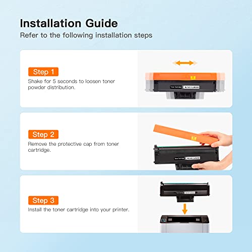 E-Z Ink (TM) Compatible Toner Cartridge Replacement for Samsung 111S 111L MLT-D111S MLT-D111L to use with Xpress M2020W Xpress M2024W Xpress M2070W Xpress M2070FW Printer (Black, 4 Pack)