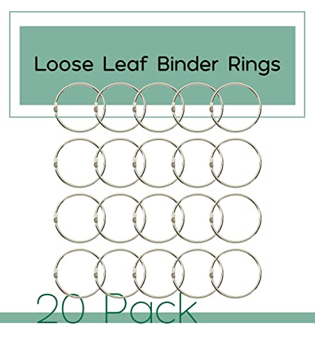Mr. Pen- Loose Leaf Binder Ring, 20 Pack, 2 Inch, Binder Rings, Book Rings, Metal Rings for Index Cards, Rings for Flash Cards, Flash Card Rings, Index Card Rings, Clip Rings, 2 Inch Binder Rings