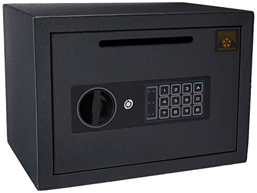 Drop Safe - Digital Safe Compact Steel Money Security Box with Keypad - Deposit Cash Easily – For Home or Business by Paragon Safe - Black