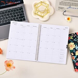 Planner 2023-2024 - July 2023 - June 2024, Academic Planner/Calendar 2023-2024, 2023-2024 Planner Weekly and Monthly with Printed Tabs, 8" x 10", Flexible Cover, Thick Paper, Perfect Daily Organizer - Floral