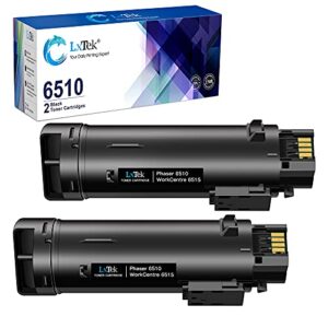 lxtek compatible toner cartridge replacement for phaser 6510, workcentre 6515 high yield (2-pack, black)
