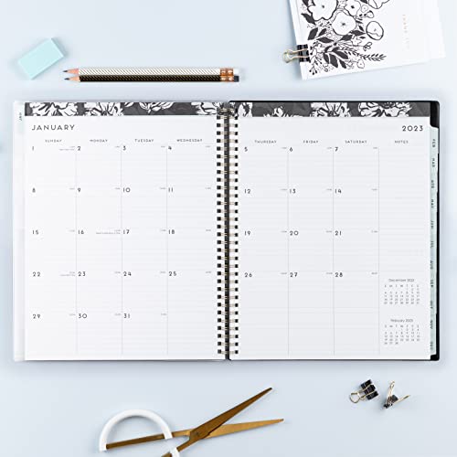 Blue Sky 2023 Weekly and Monthly Planner, January - December, 8.5" x 11", Clear Pocket Cover, Wirebound, Baccara Dark (142082)