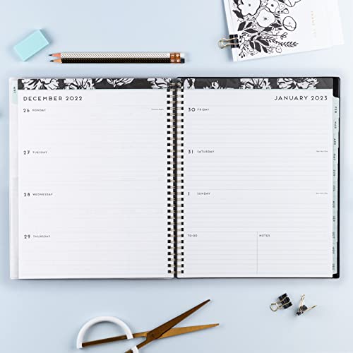 Blue Sky 2023 Weekly and Monthly Planner, January - December, 8.5" x 11", Clear Pocket Cover, Wirebound, Baccara Dark (142082)