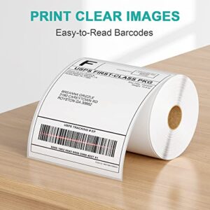 Tordorday Bluetooth Thermal Label Printer, 4 Rolls Thermal Labels with Bluetooth Shipping Label Printer for Shipping Packages