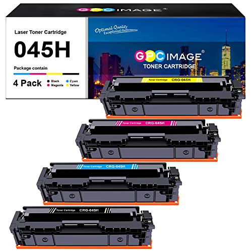 GPC Image Compatible Toner Cartridge Replacement for Canon 045 Toner Cartridges 045h CRG-045H for Color ImageCLASS MF634Cdw MF632Cdw LBP612Cdw LBP613Cdw MF632 MF634 Series Printer Tray(4-Pack)