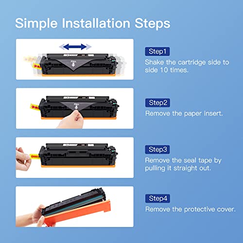 GPC Image Compatible Toner Cartridge Replacement for Canon 045 Toner Cartridges 045h CRG-045H for Color ImageCLASS MF634Cdw MF632Cdw LBP612Cdw LBP613Cdw MF632 MF634 Series Printer Tray(4-Pack)