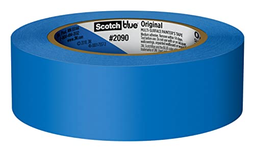 Scotch Original Multi-Surface Painter's Tape,  1.41 inches x 60 Yards (360 Yards Total), 2090, 6 Rolls, Blue, 6 Foot