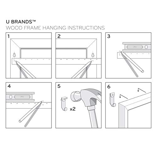 U Brands Magnetic Chalkboard, 30 X 20 Inches, White Décor Frame