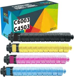do it wiser compatible toner cartridge replacement for ricoh mp c6003 mp c4503 mp c5503 mp c6004 mp c4504 mp c5504 printer – 841849 841851 841852 841850 (4 pack)